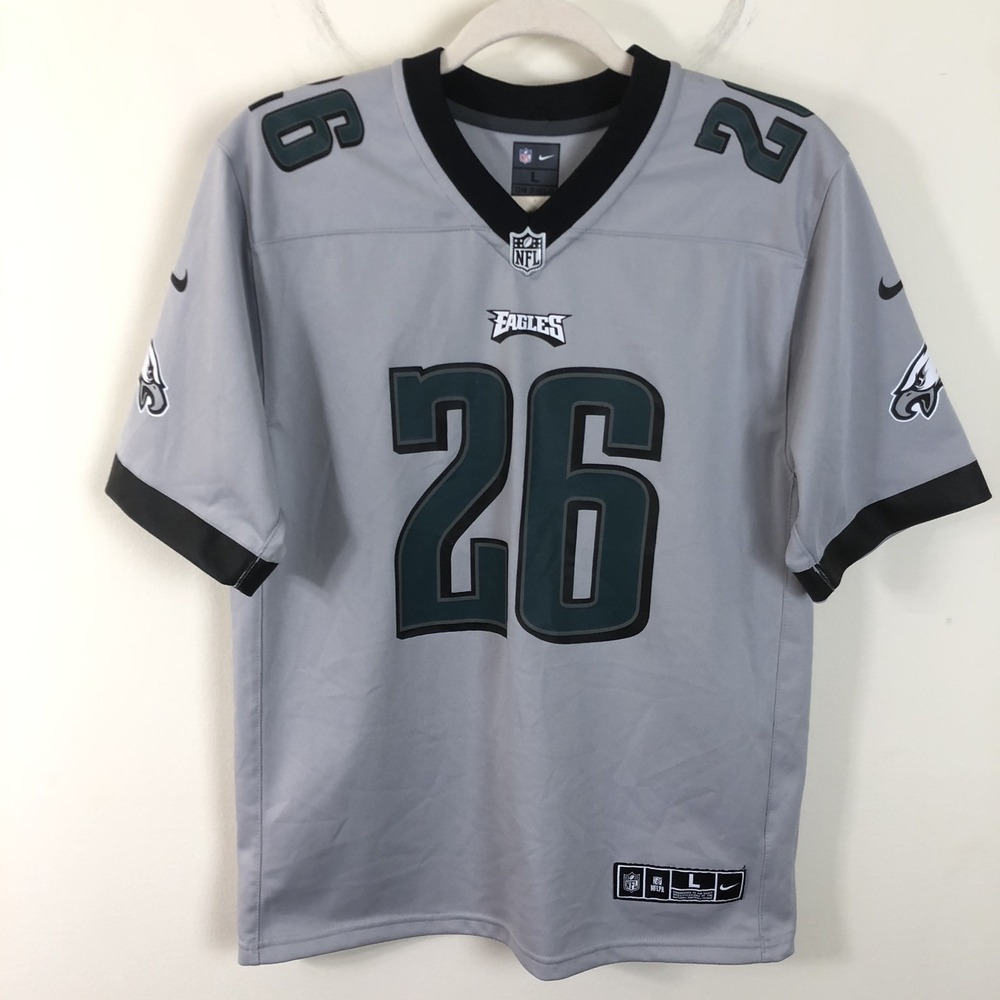 Nike Philadelphia Eagles NFL Miles Sanders #26 Jersey Youth L (14/16) Gray Green